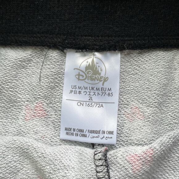 DISNEY Shorts Womens Sz Medium Black Minnie Mouse Print Sweatshort - Picture 3 of 5